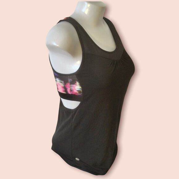 Athleta freedom supercharged tank & Sports Bra black & Multicolor Women’s S - Picture 2 of 10